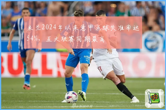 米兰2024年以来意甲点球失准率达54%，五大联赛同期最高